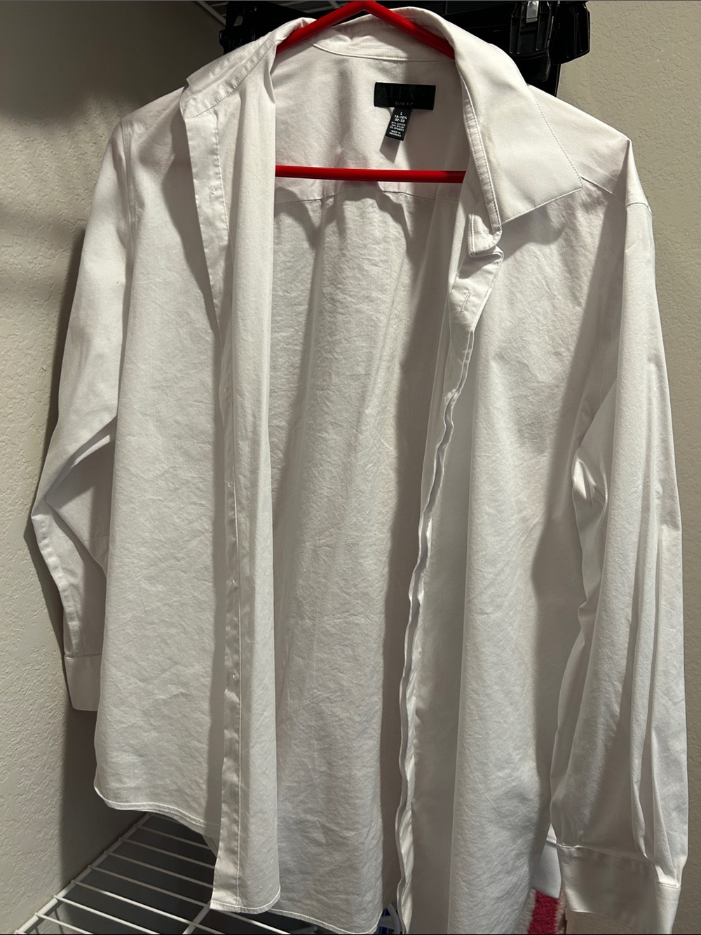 Alfani White Long-Sleeve Dress Shirt - Classic Collar